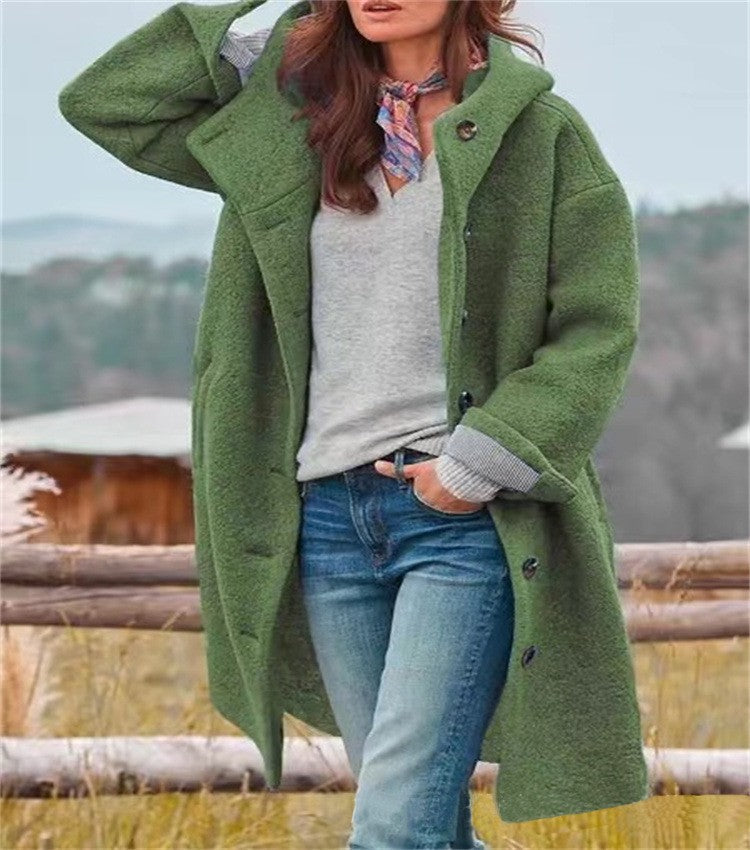 Damen Oversize-mantel mit praktischen Taschen Drune