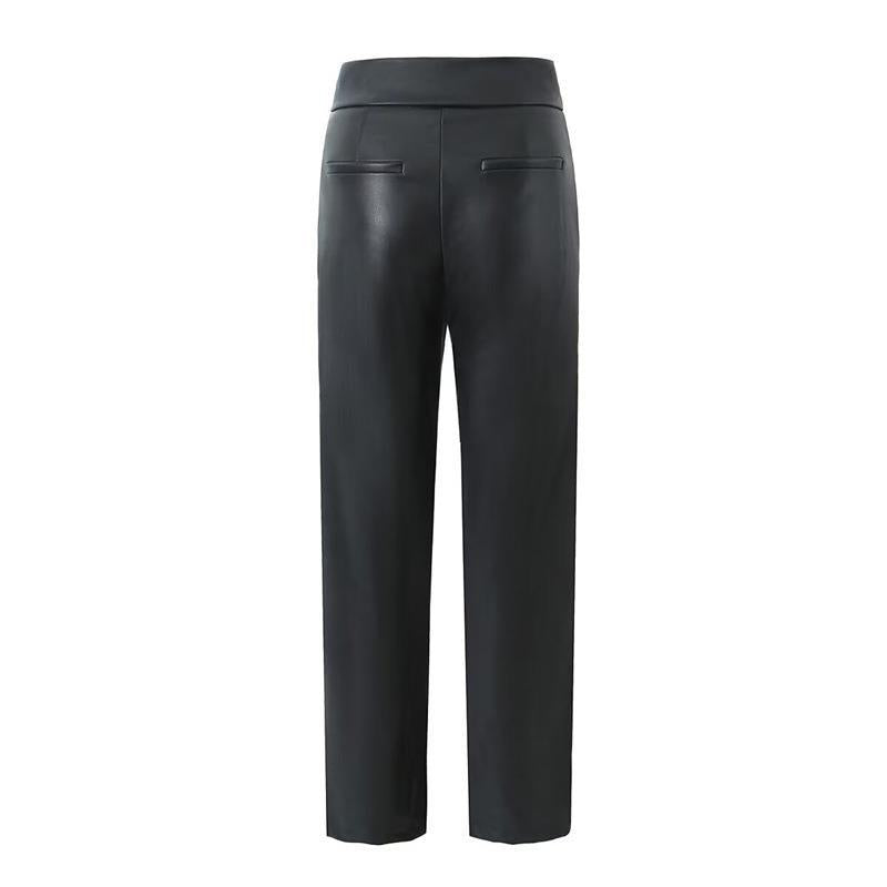 Damen Kunstlederhose mit elegantem Schnitt und charmanten Details Drune