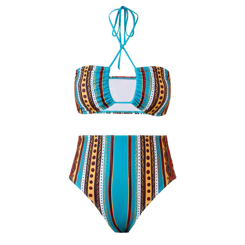 Damen Bikini-Set mit raffiniertem Wickeldesign und trendigem Mustermix Drune