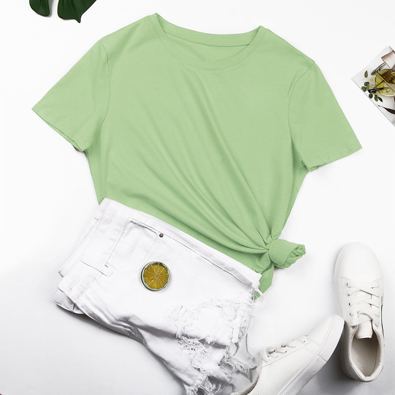 Damen Basic T-Shirt mit lässigem Schnitt und hochwertiger Baumwollqualität Drune