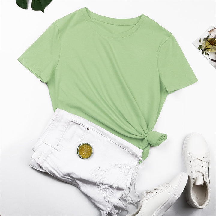 Damen Basic T-Shirt mit lässigem Schnitt und hochwertiger Baumwollqualität Drune