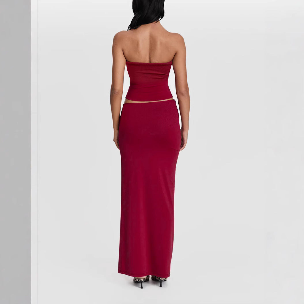 Damen Wickeloberteil mit Knotendetails und figurbetontem Design Drune
