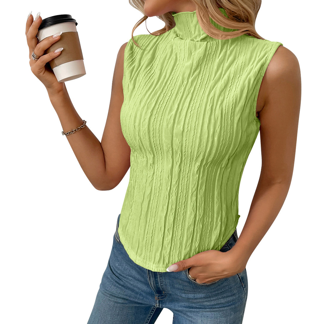 Damen Hochgeschlossenes Top mit strukturiertem Design Drune