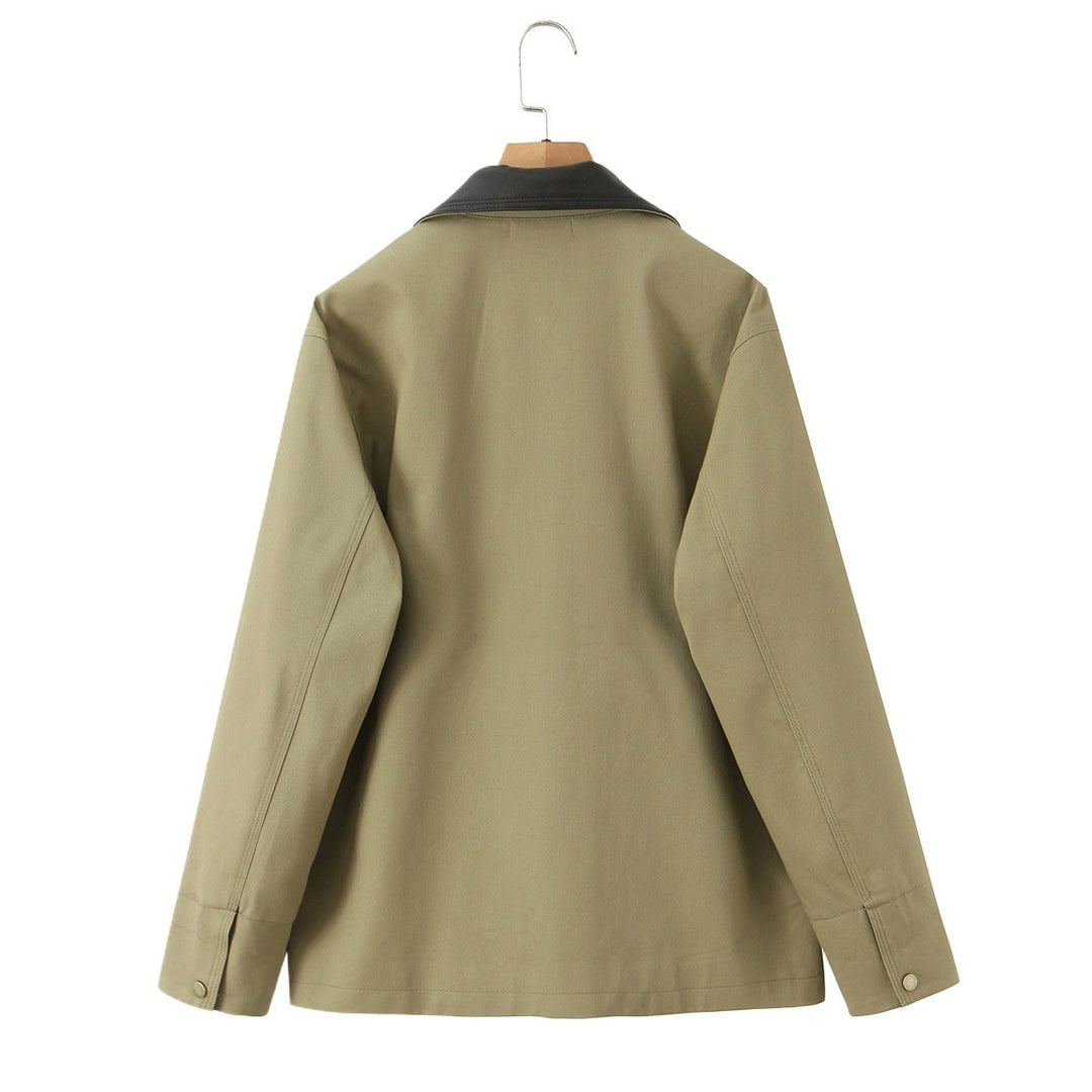 Damen strapazierfähige Arbeitsjacke mit elegantem Kragen und praktischen Taschen Drune