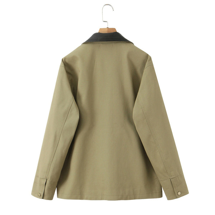 Damen strapazierfähige Arbeitsjacke mit elegantem Kragen und praktischen Taschen Drune