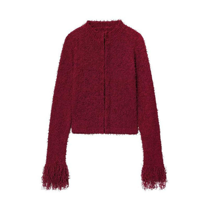 Damen Kuschelige Strickjacke mit auffälligen Ärmeln Drune