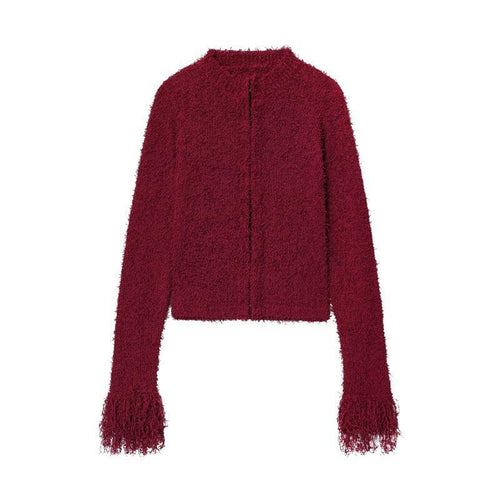 Damen Kuschelige Strickjacke mit auffälligen Ärmeln Drune