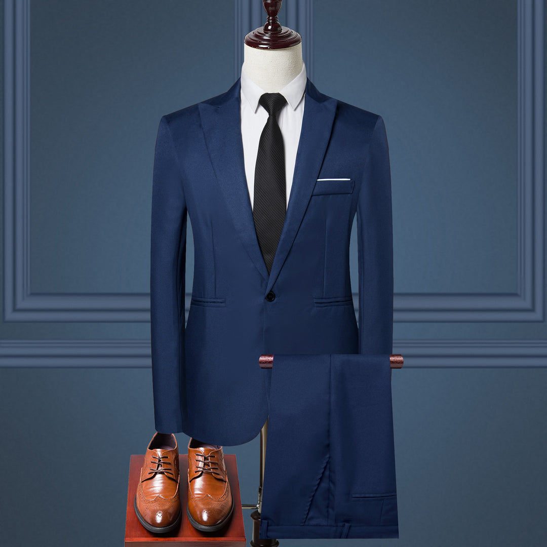Herren nan schlanker Businessanzug mit tailliertem Sakko und Chino-Hose Drune