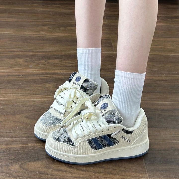 Damen modische Sneakers mit robustem Obermaterial und einzigartigem Design Drune