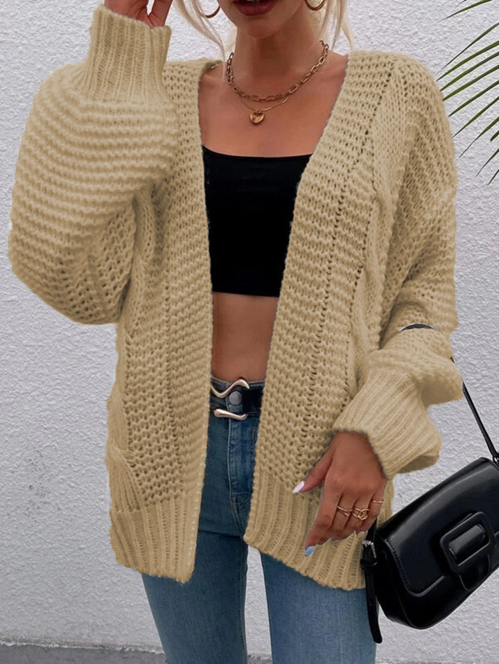 Damen Grobstrickjacke mit lässigem Schnitt und tiefen Taschen Drune