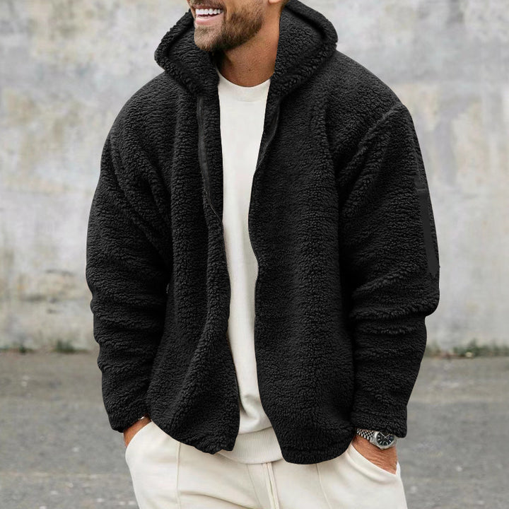 Herren Bequeme Fleecejacke mit hohem Kragen und praktischen Taschen Drune