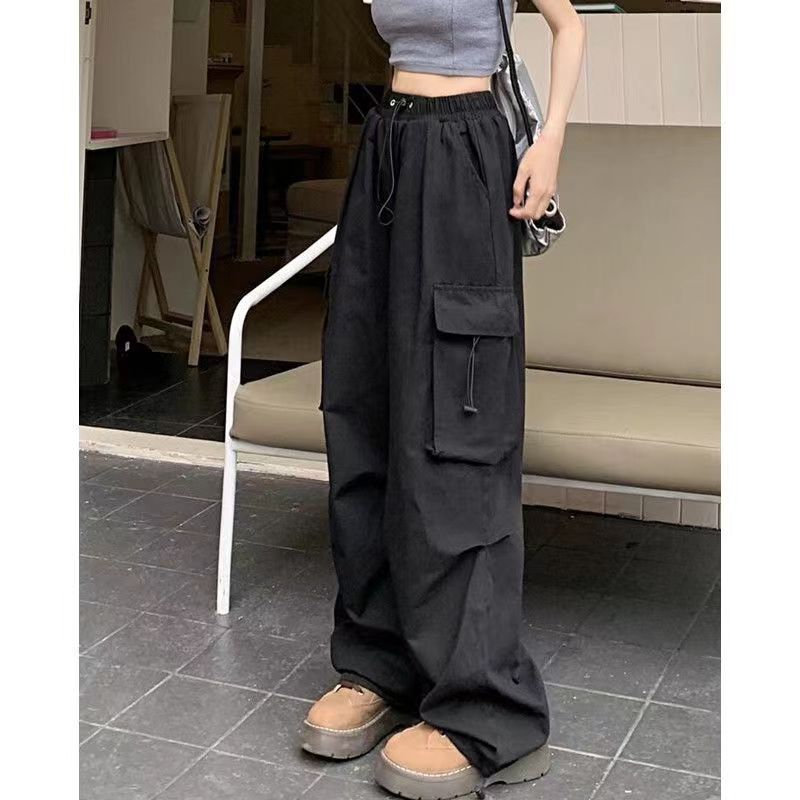 Damen Cargo-Hose mit seitlichen Taschen und elastischem Bund Drune