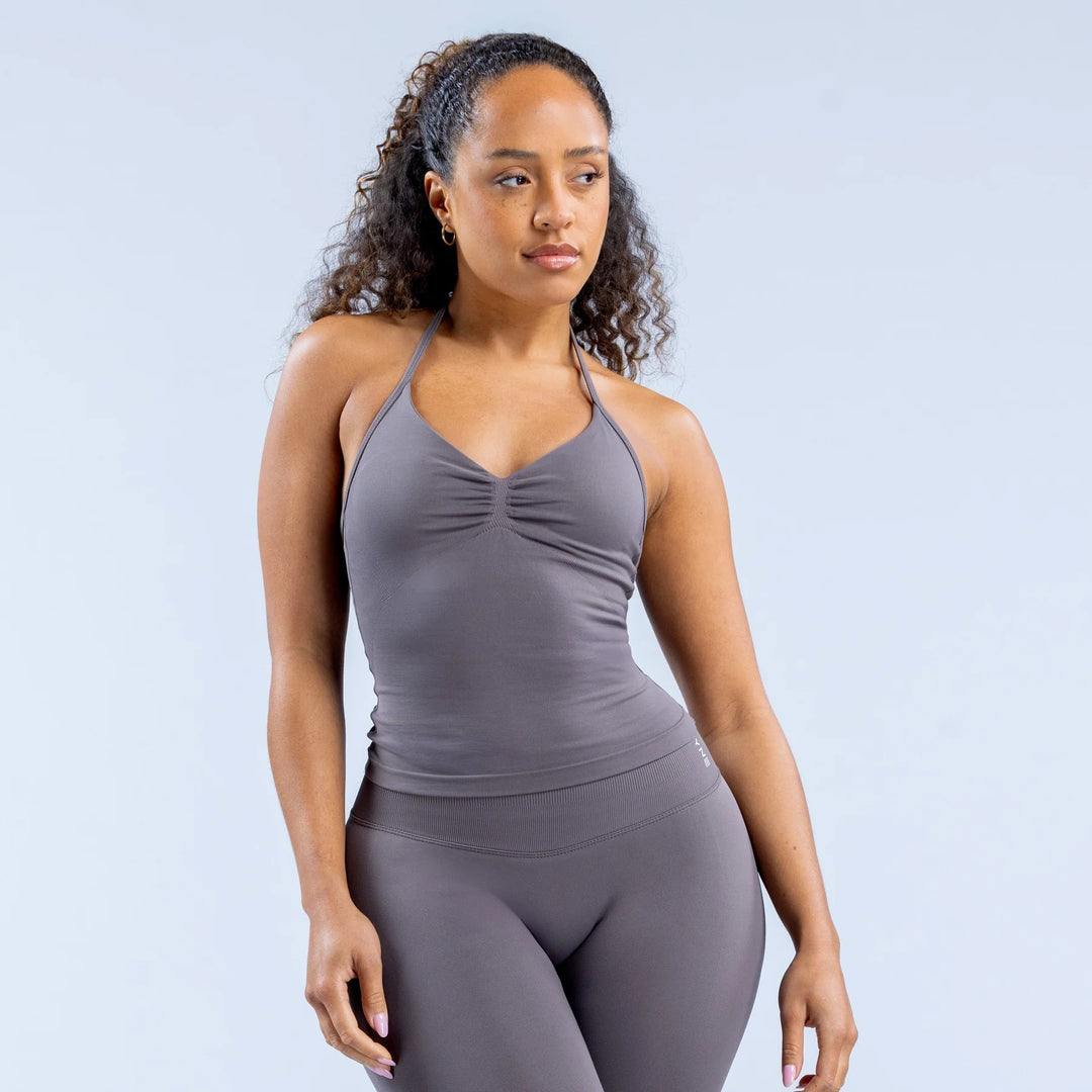 Damen Sportliches Oberteil mit verstellbaren Trägern und raffiniertem Raffungselement Drune
