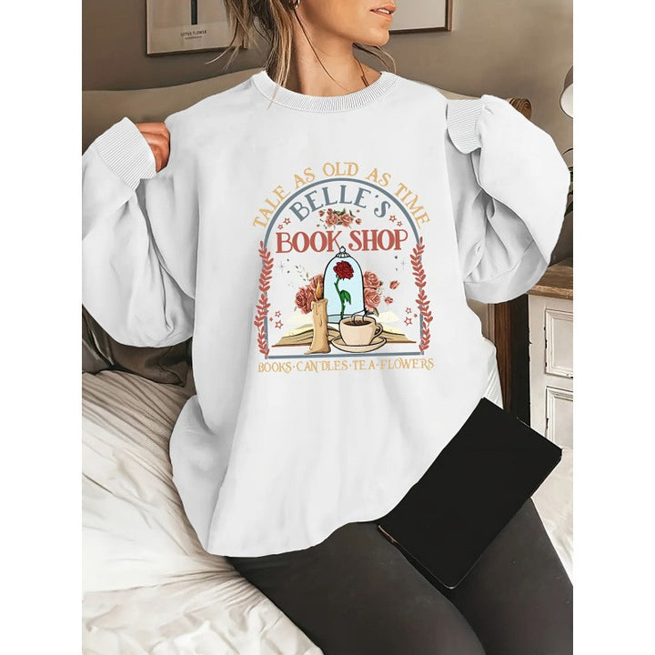 Damen Sweatshirt mit einzigartigem Buchladen-Motiv Drune