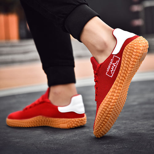 Herren Camouflage Strick-Sneaker mit griffiger Wabenprofilsohle und gepolstertem Knöchelkragen Drune