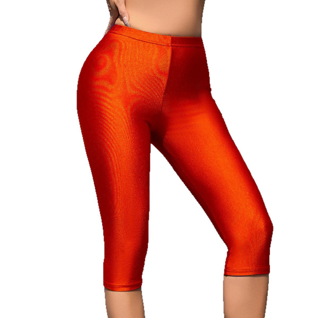 Damen Sportliche Leggings mit hochglänzendem Finish und weitem Schnitt Drune