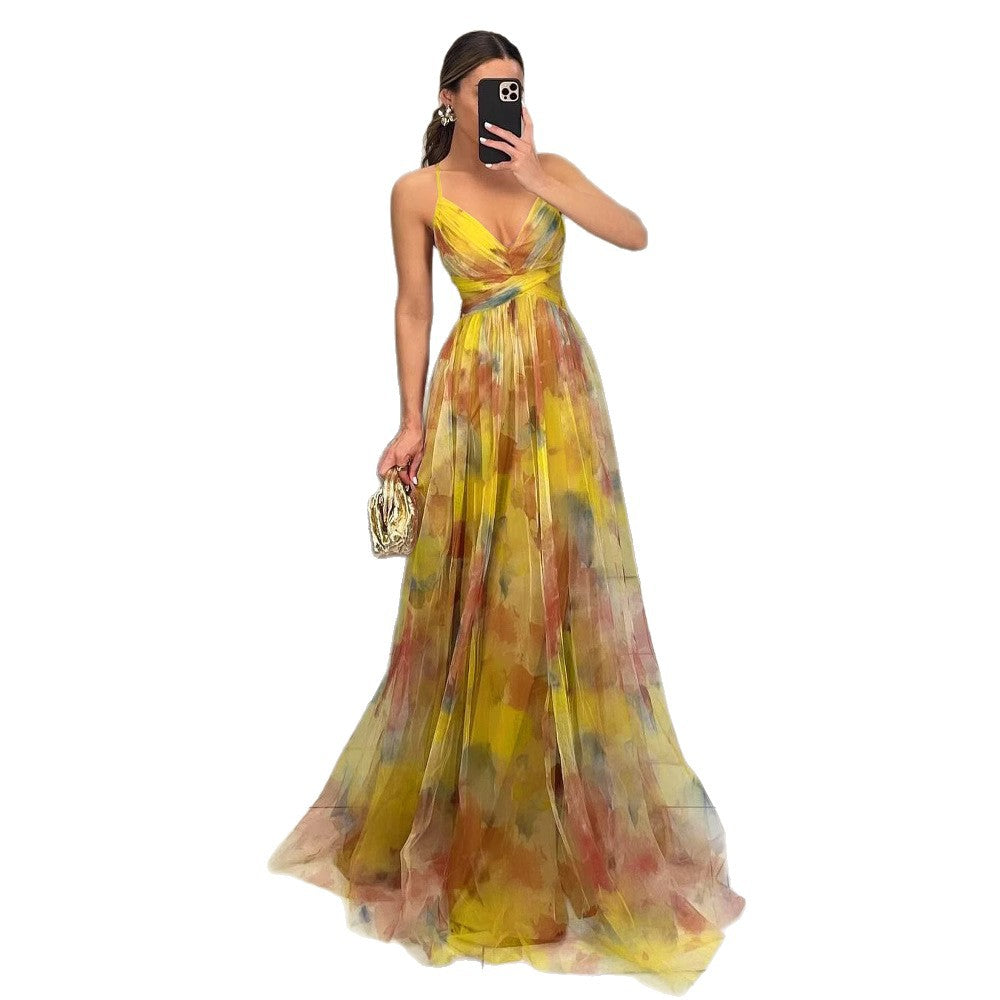 Damen Elegantes und florales Abendkleid mit schmeichelndem Schnitt Drune