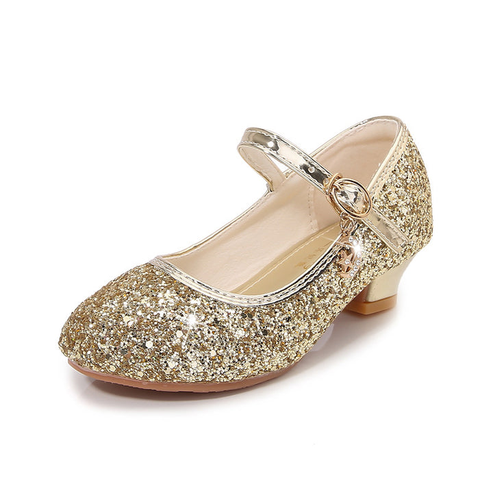 Mädchen Ballerina-Schuhe mit verstellbarem Riemen und Glitzer-Detail Drune