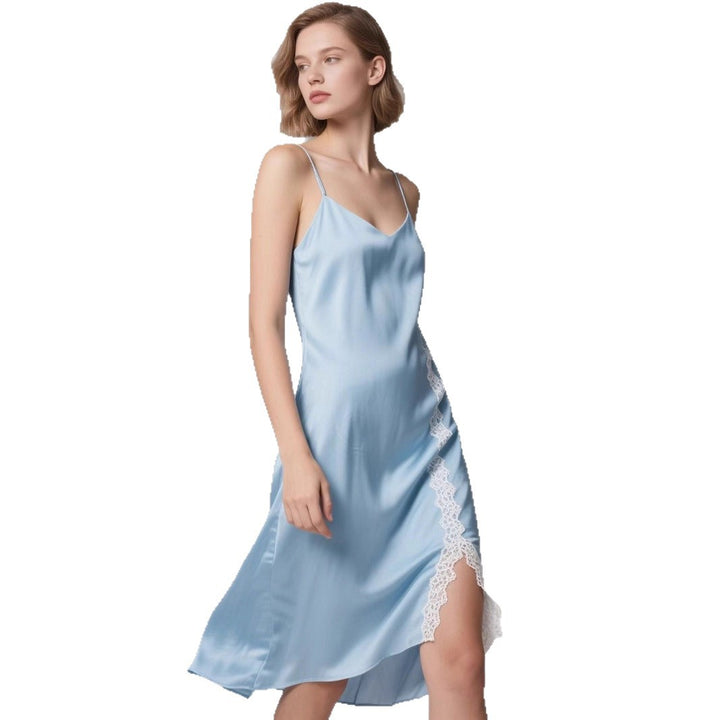 Damen Nachtkleid mit zartem Spitzeinsatz und elegantem Schnitt Drune