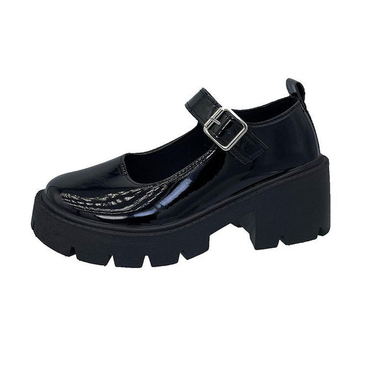Damen Mary Jane Schuhe mit robustem Plateau und modischem Riemchen Drune