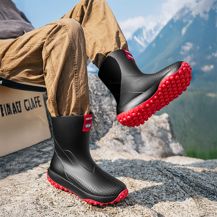Herren Gummistiefel mit rutschfester Sohle Drune