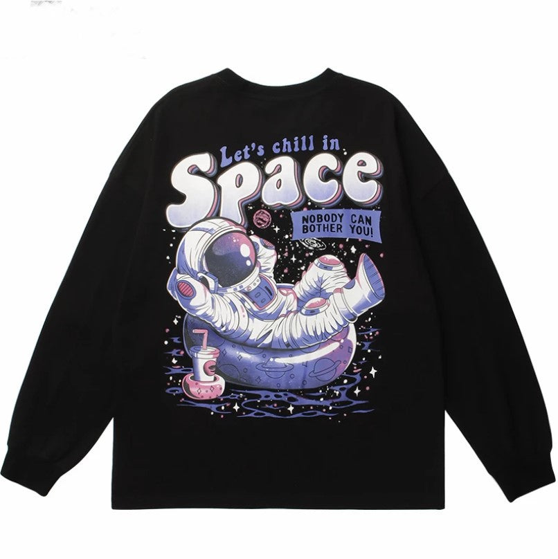 Damen Sweatshirt mit kreativem Astronauten-Design Drune