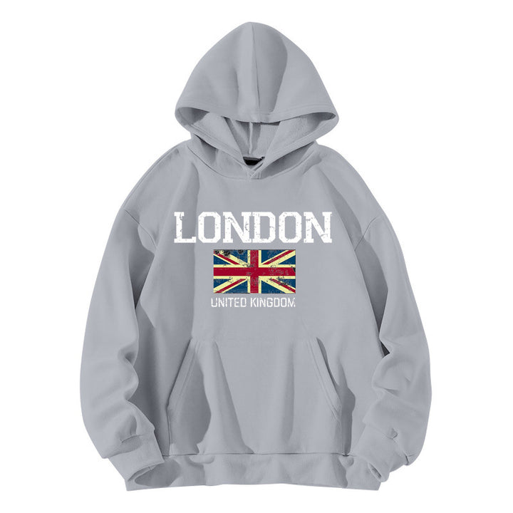 Damen Kapuzenpullover im urbanen London-Style mit Kängurutasche und gemütlichem Schnitt Drune