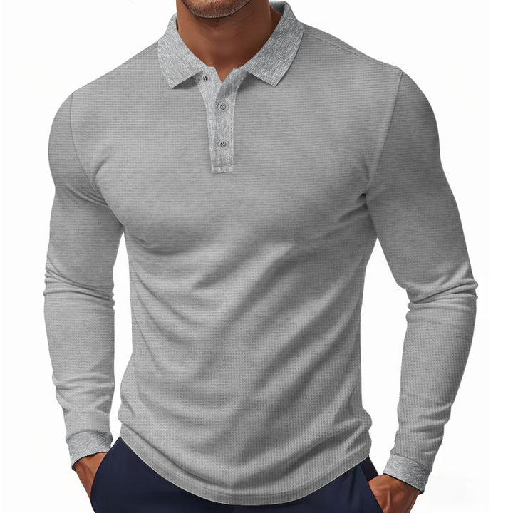 Herren Langarm Polohemd Drune
