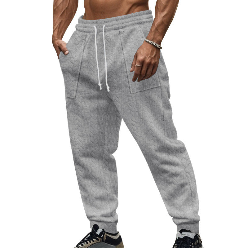 Herren Bequeme Trainingshose mit seitlichen Taschen und regulierbarem Kordelzug Drune
