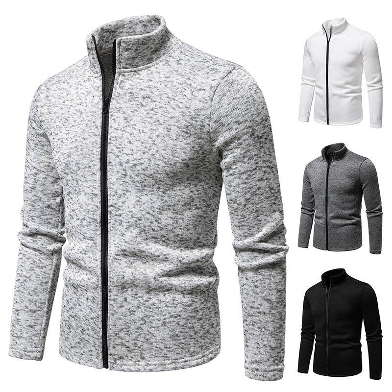 Herren Fleecejacke mit Stehkragen und durchgehendem Reißverschluss Drune