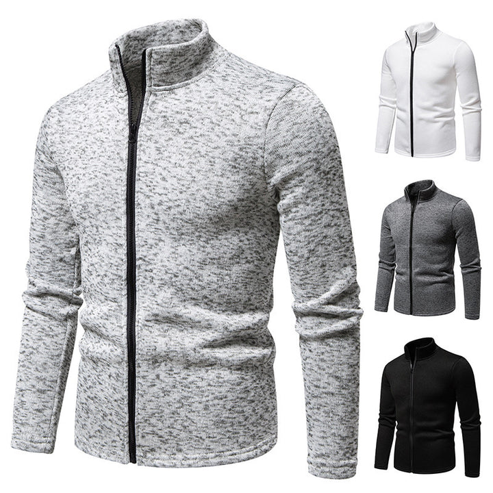Herren Fleecejacke mit Stehkragen und durchgehendem Reißverschluss Drune