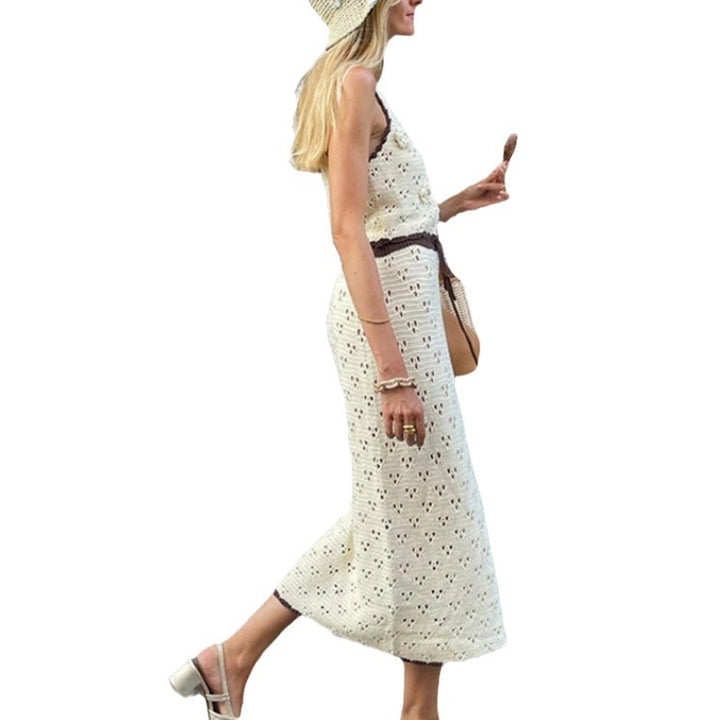 Damen Häkelkleid mit luftigen Schlitzen und eleganten Details Drune