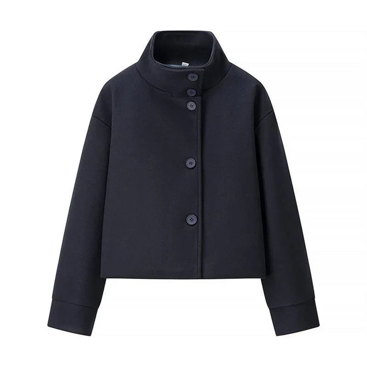Drune | Damen Stilvolle Gekürzte Jacke Hoher Kragen Design