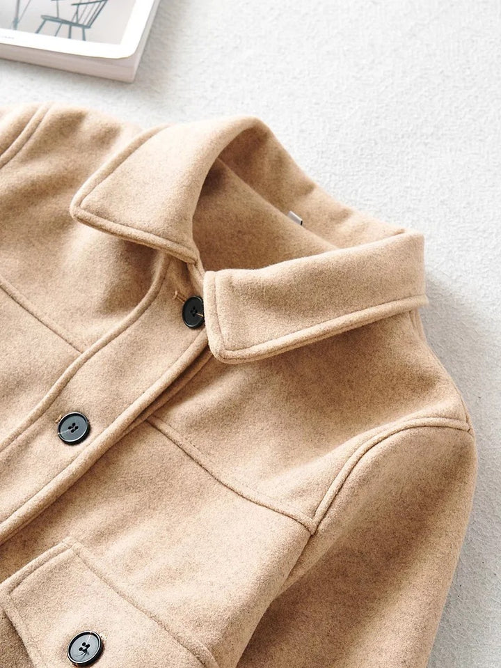 Damen Modische Kurzjacke mit praktischen Taschen Drune