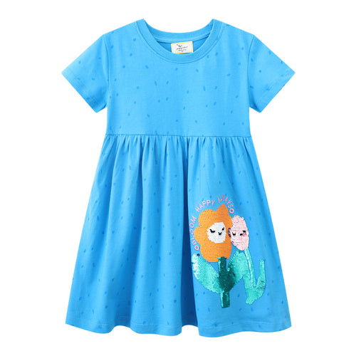 Mädchen Freizeitkleid mit fröhlichem Tiermotiv Drune