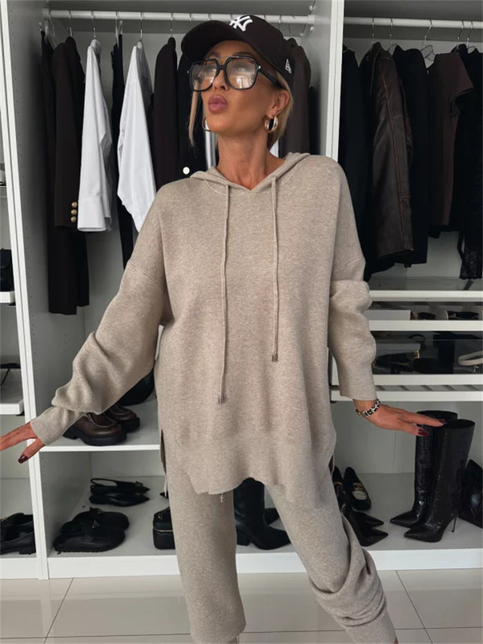 Damen Oversized Hoodie und bequeme Jogginghose Set Drune