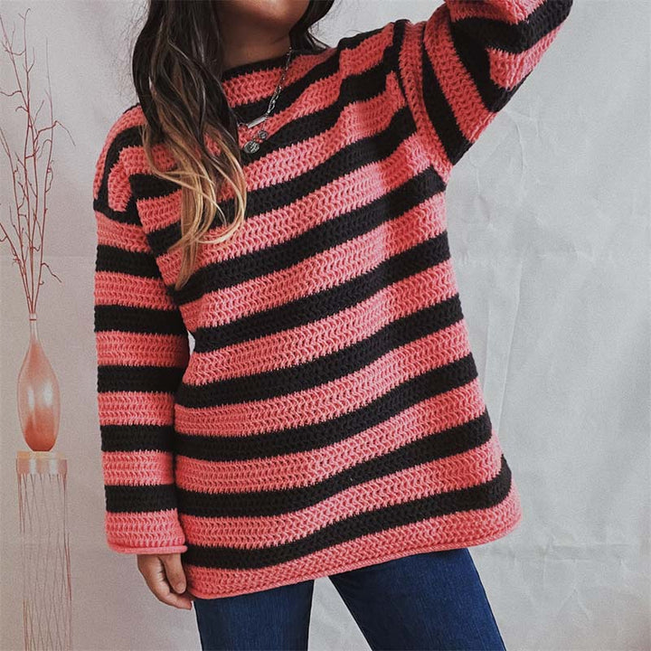 Drune | Gestreifter Strickpullover mit Modernem Stil