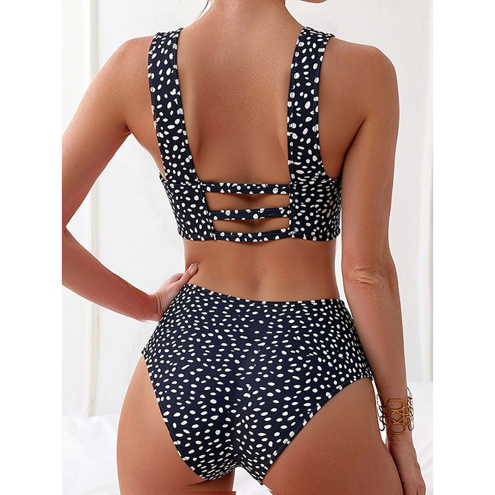 Damen Sportliches Bikini-Top mit hohem Bund Drune