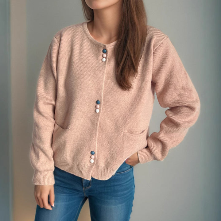 Damen Cardigan mit dekorativen Knöpfen und praktischen Taschen Drune