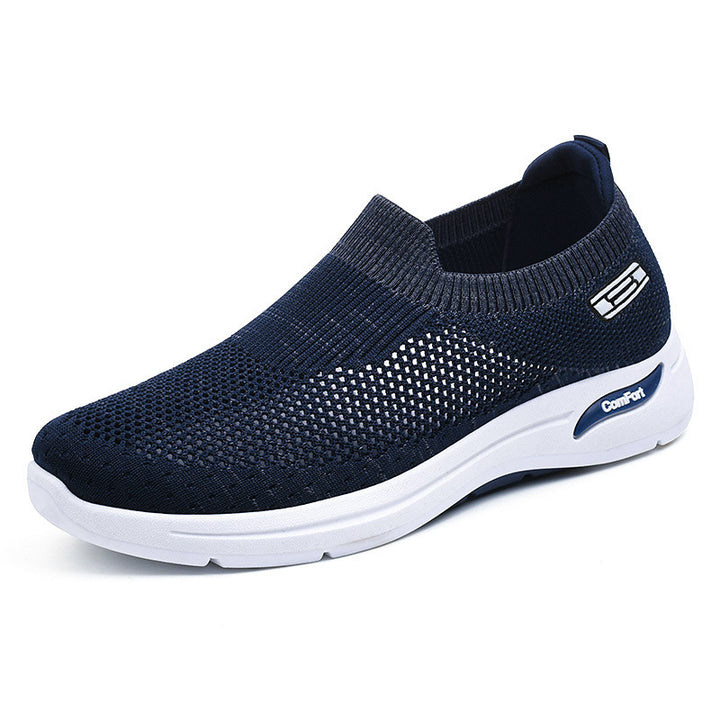 Damen nan nahtloser Strick-Slip-On Alltagswalker mit elastischem Knöchelschaft und stoßdämpfender Luftkissen-Zwischensohle Drune