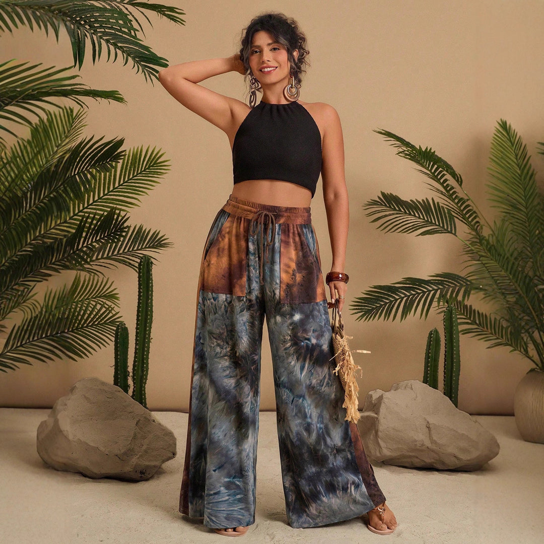 Damen Stilvolles Loungewear-Set mit lässigem Schnitt und modischem Muster Drune