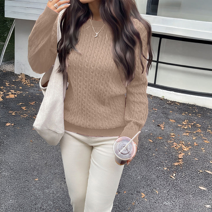 Damen Ausgefallener Strickpullover Drune