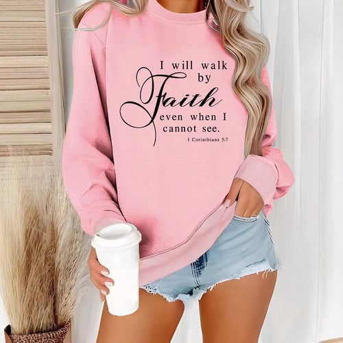 Damen Sweatshirt mit inspirierendem Schriftzug und weichem Material Drune