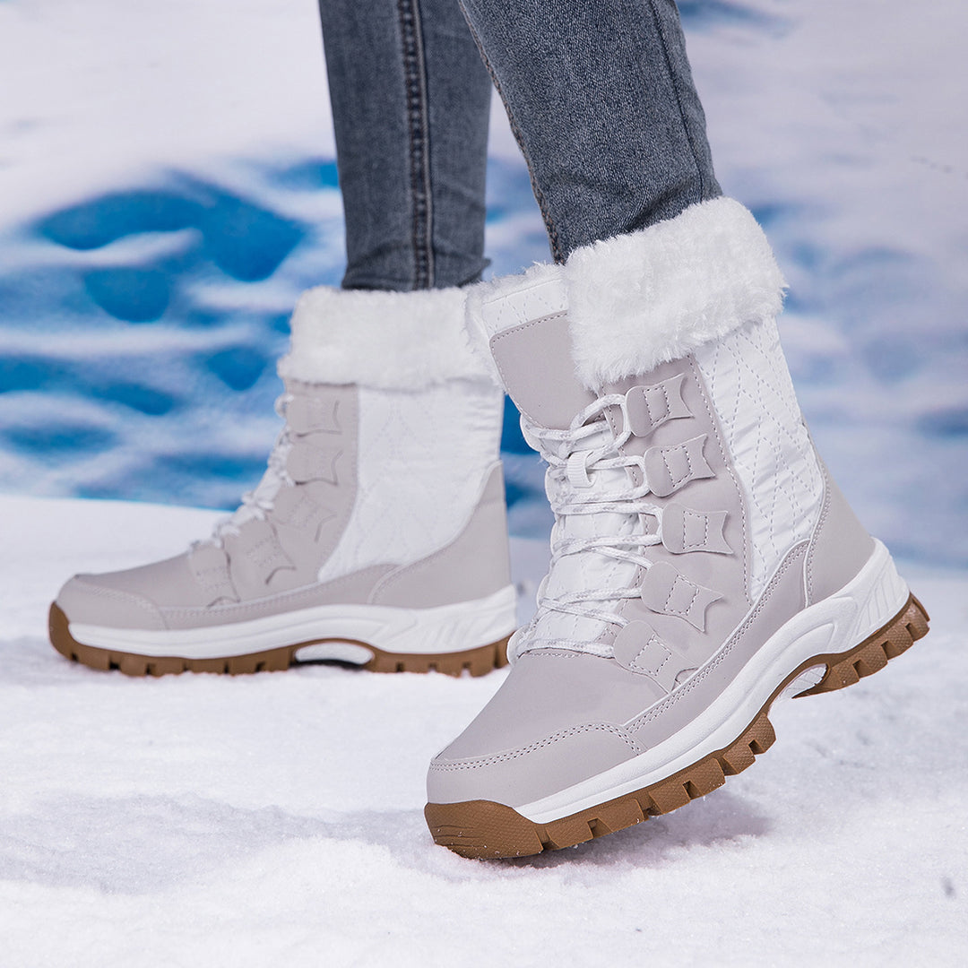 Damen Isolierte Winterstiefel mit rutschfester Sohle und weichem Innenfutter Drune