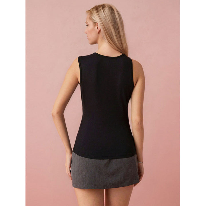 Damen Sportliches Tank-Top mit gefaltetem Ausschnitt und asymmetrischem Schnitt Drune