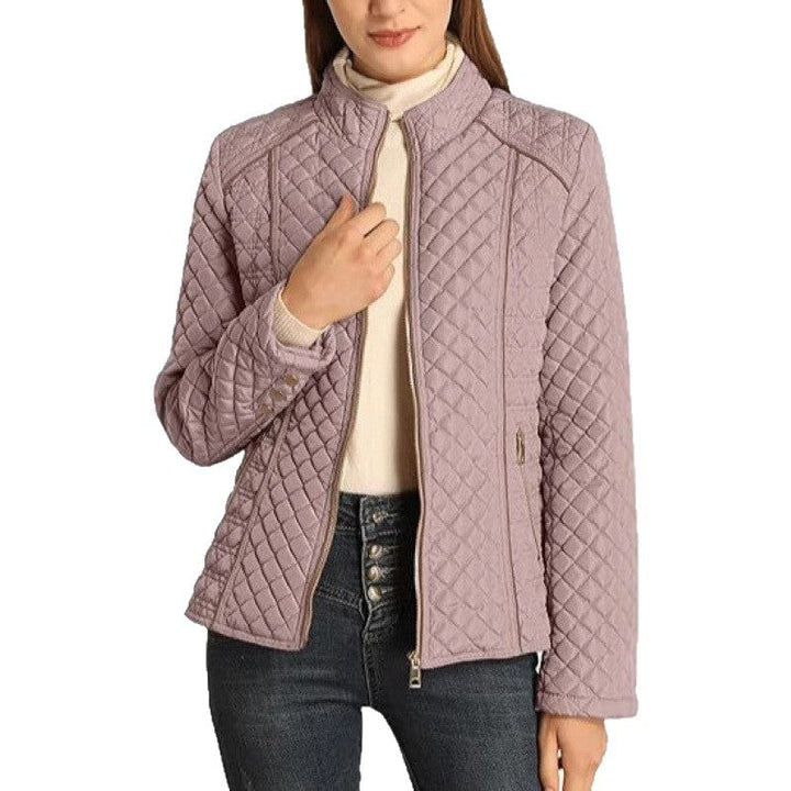 Damen gesteppte Freizeitjacke mit hohem Kragen Drune