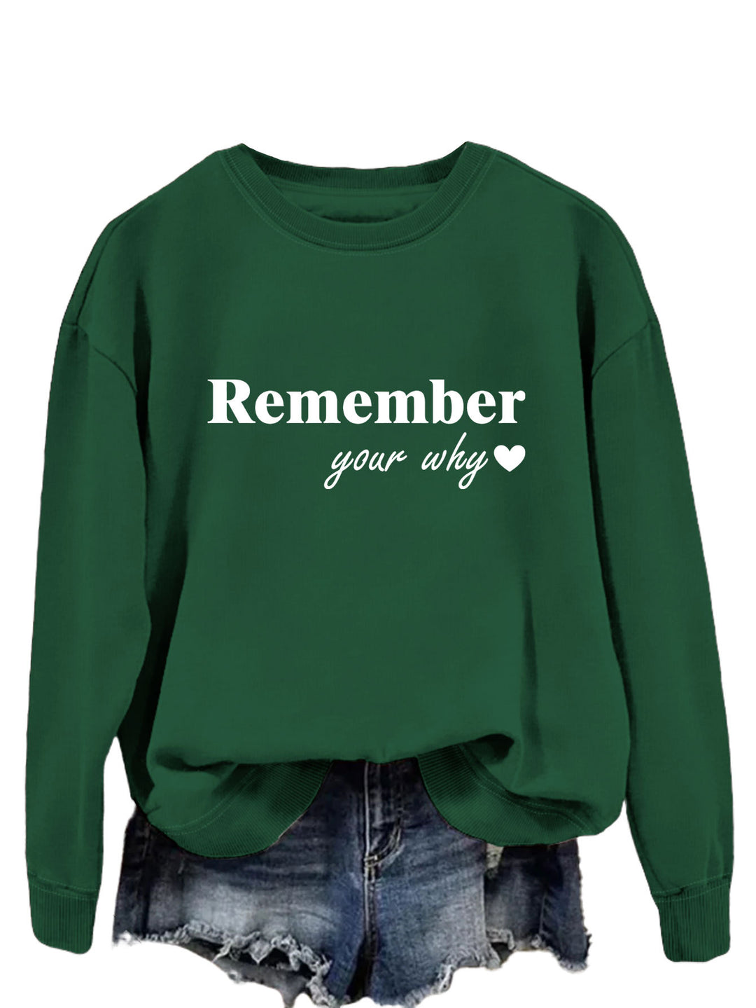 Damen Sweatshirt mit motivierendem Aufdruck und lässigem Schnitt Drune