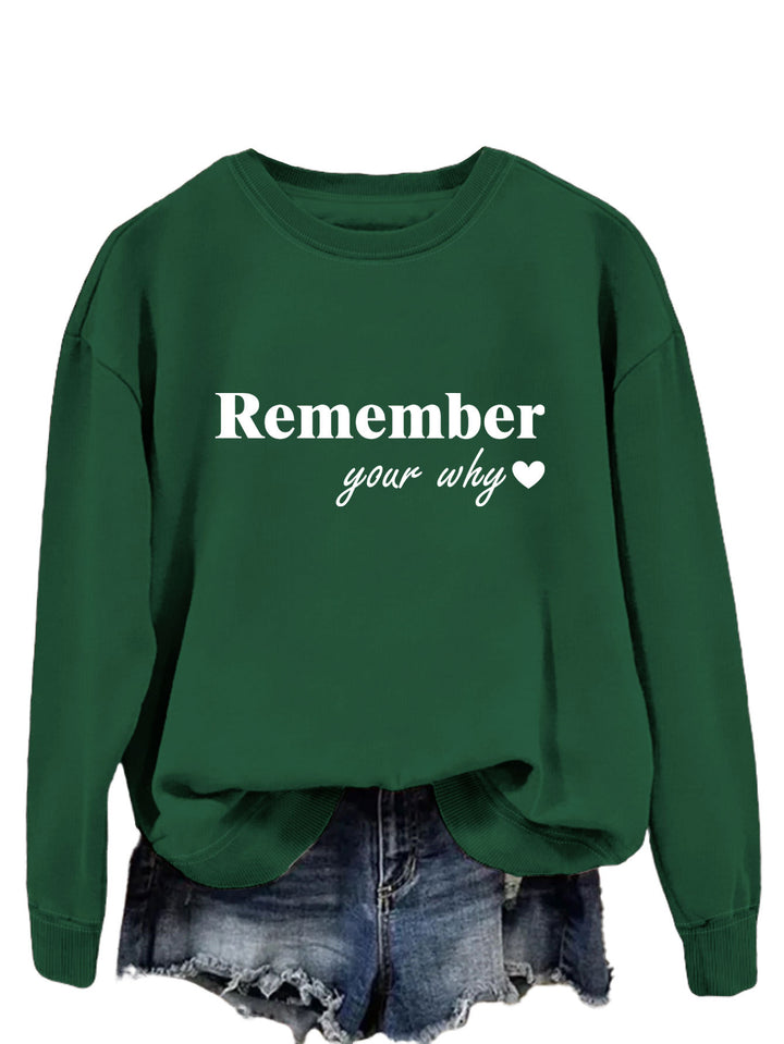 Damen Sweatshirt mit motivierendem Aufdruck und lässigem Schnitt Drune