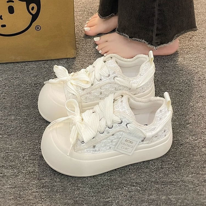 Damen Vintage Sport Sneakers mit komfortabler Gummisohle und weichem Obermaterial Drune