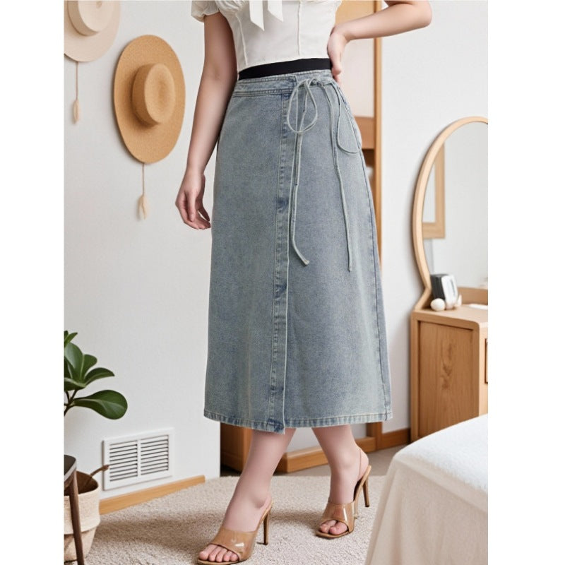 Damen Maxirock mit zeitlosem Wickeldesign und Gürteldetail Drune